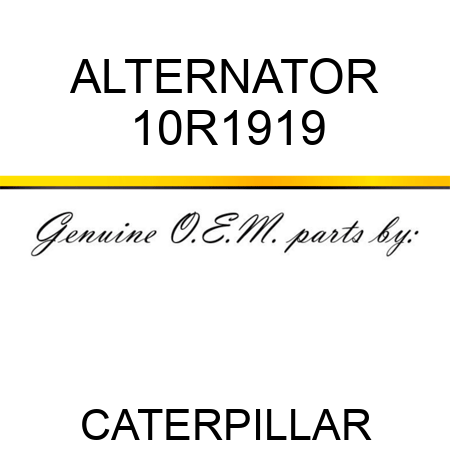 ALTERNATOR 10R1919