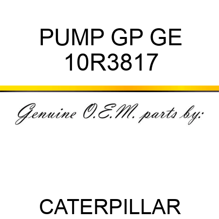PUMP GP GE 10R3817