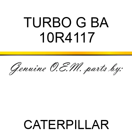 TURBO G BA 10R4117
