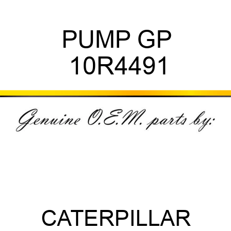 PUMP GP 10R4491