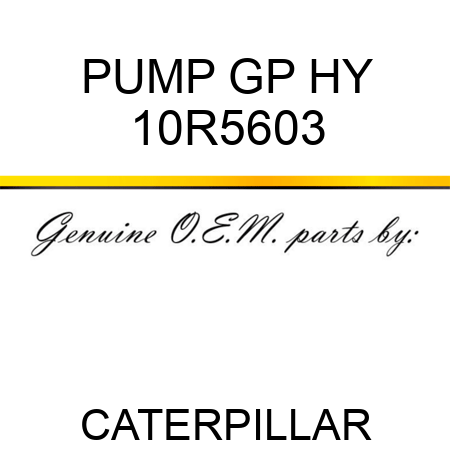 PUMP GP HY 10R5603