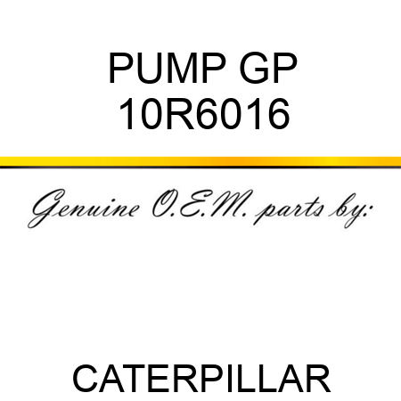 PUMP GP 10R6016