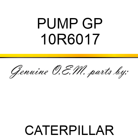 PUMP GP 10R6017