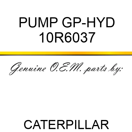 PUMP GP-HYD 10R6037