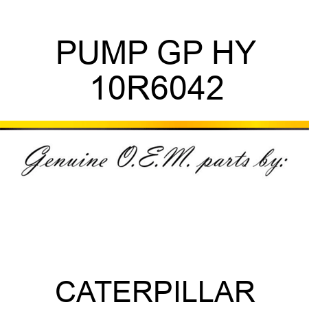 PUMP GP HY 10R6042