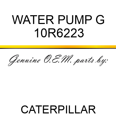 WATER PUMP G 10R6223