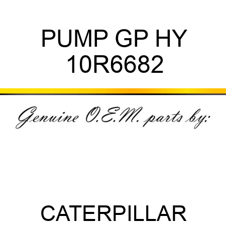 PUMP GP HY 10R6682