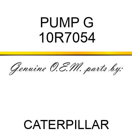 PUMP G 10R7054