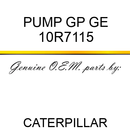 PUMP GP GE 10R7115
