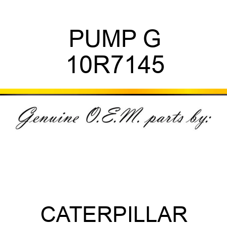 PUMP G 10R7145