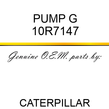 PUMP G 10R7147