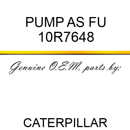 PUMP AS FU 10R7648