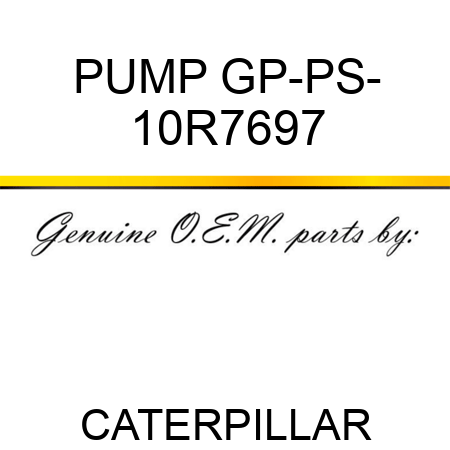 PUMP GP-PS- 10R7697