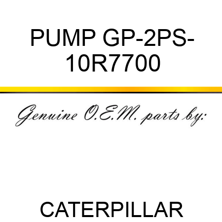 PUMP GP-2PS- 10R7700