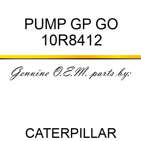 PUMP GP GO 10R8412