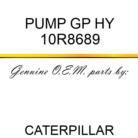 PUMP GP HY 10R8689