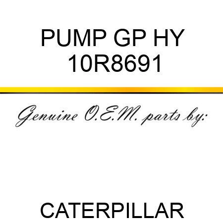 PUMP GP HY 10R8691