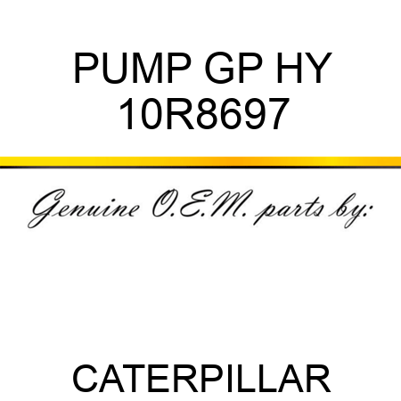 PUMP GP HY 10R8697