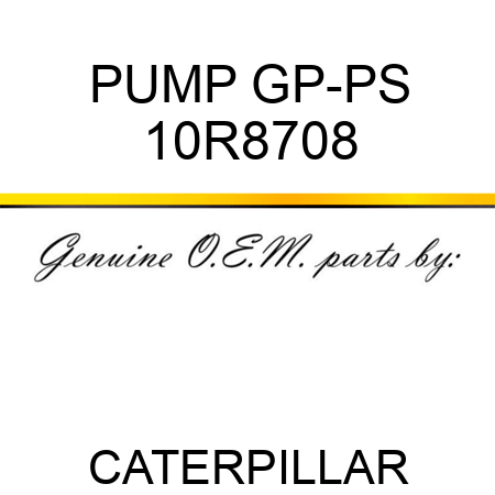 PUMP GP-PS 10R8708