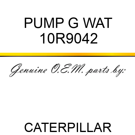 PUMP G WAT 10R9042