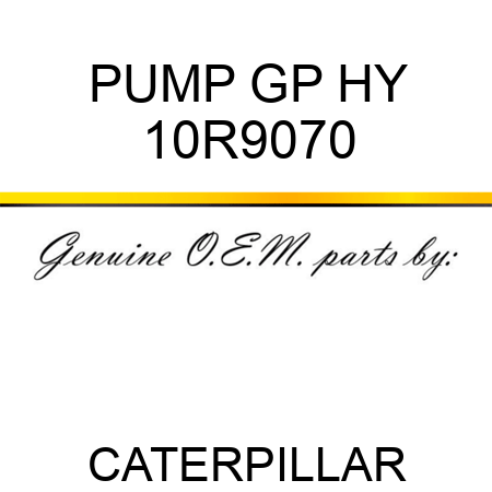 PUMP GP HY 10R9070