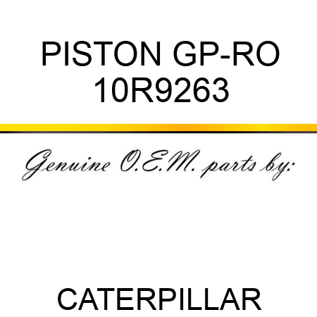 PISTON GP-RO 10R9263