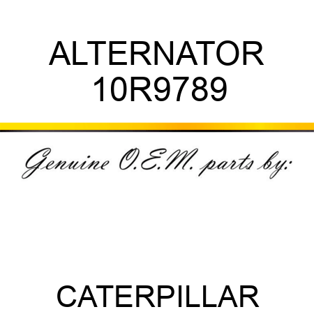 ALTERNATOR 10R9789