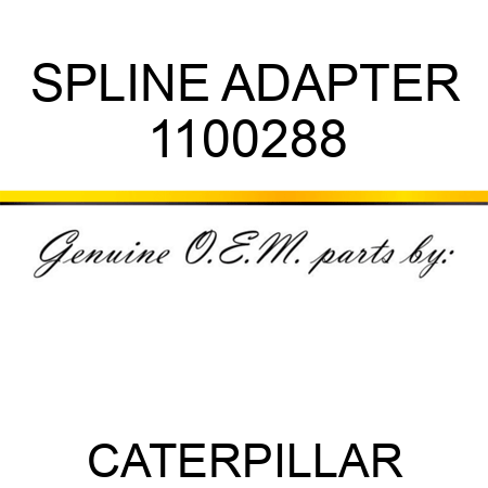 SPLINE ADAPTER 1100288
