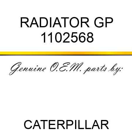 RADIATOR GP 1102568