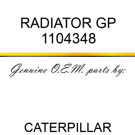 RADIATOR GP 1104348