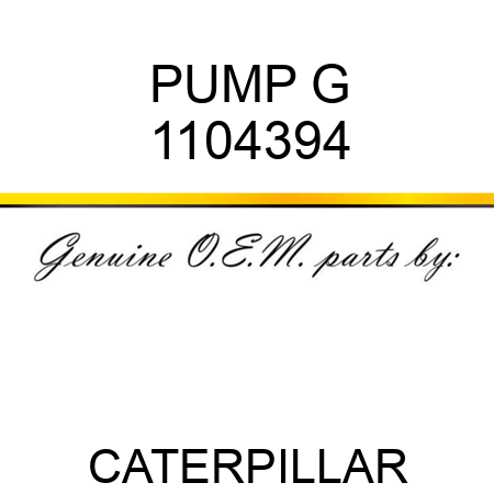 PUMP G 1104394