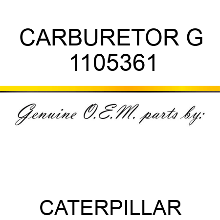 CARBURETOR G 1105361