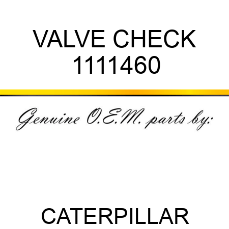 VALVE CHECK 1111460