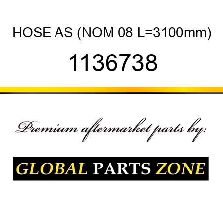 HOSE AS (NOM 08, L=3100mm) 1136738