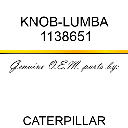 KNOB-LUMBA 1138651