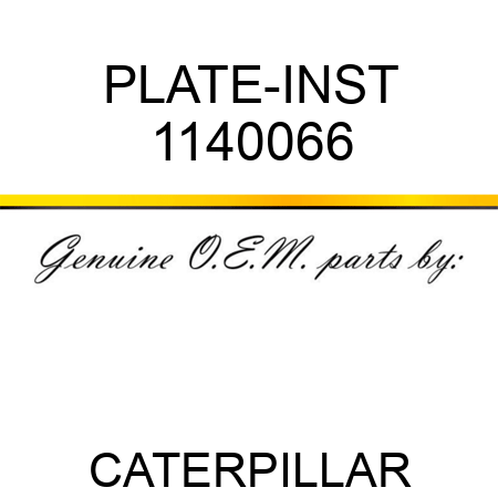 PLATE-INST 1140066