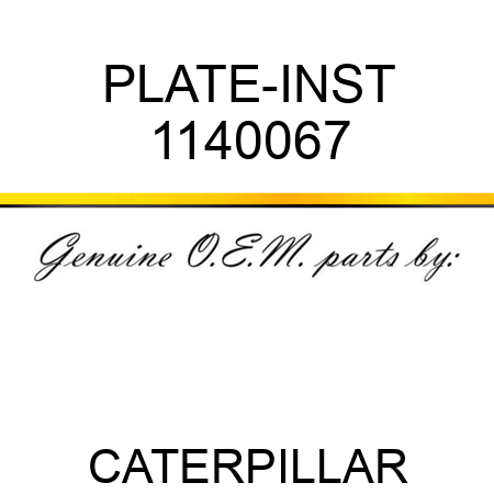 PLATE-INST 1140067