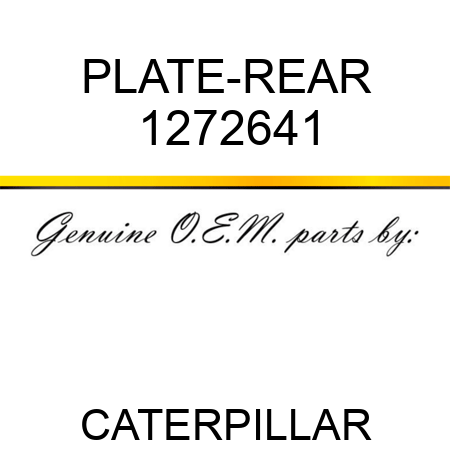 PLATE-REAR 1272641