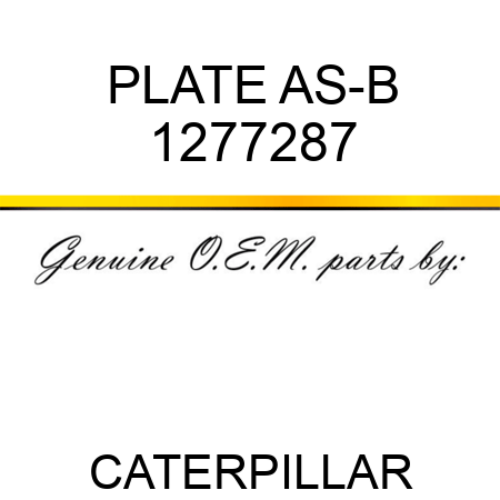 PLATE AS-B 1277287