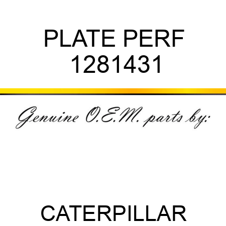 PLATE PERF 1281431