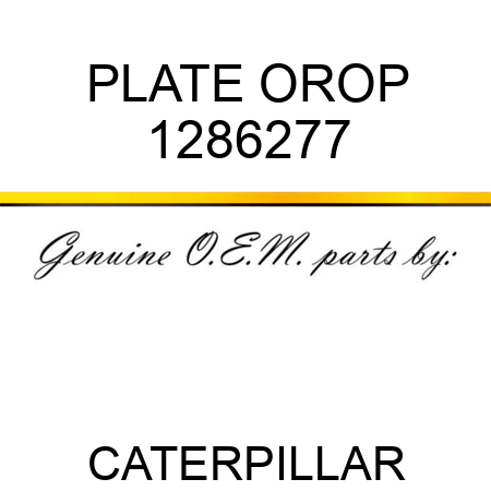 PLATE OROP 1286277