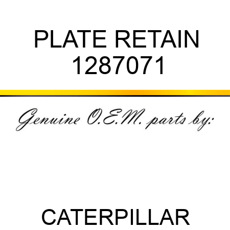 PLATE RETAIN 1287071