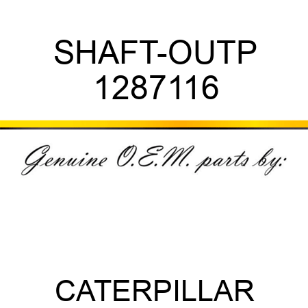 SHAFT-OUTP 1287116