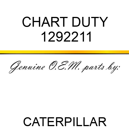CHART DUTY 1292211