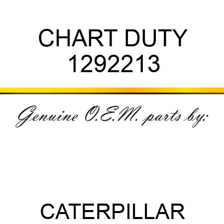 CHART DUTY 1292213
