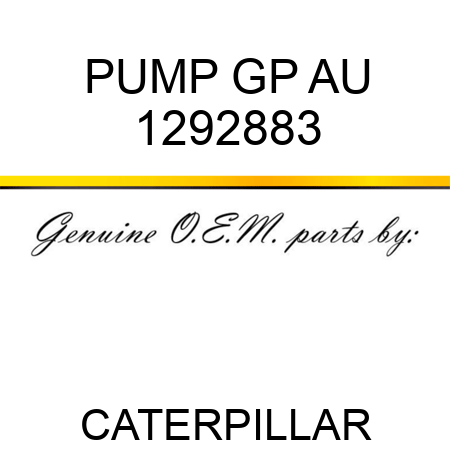 PUMP GP AU 1292883