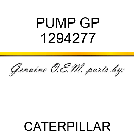 PUMP GP 1294277