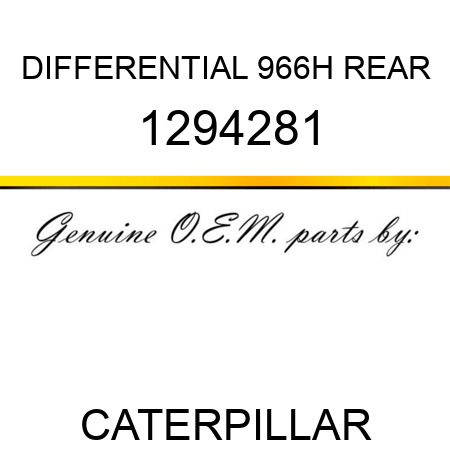 DIFFERENTIAL 966H REAR 1294281