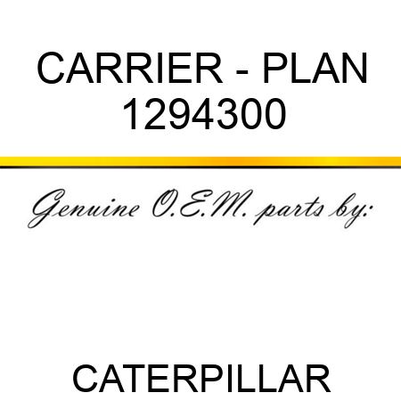 CARRIER - PLAN 1294300