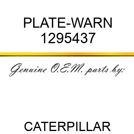 PLATE-WARN 1295437